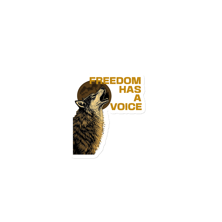 Freedom Has A Voice Howling Wolf Magnet product image (1)