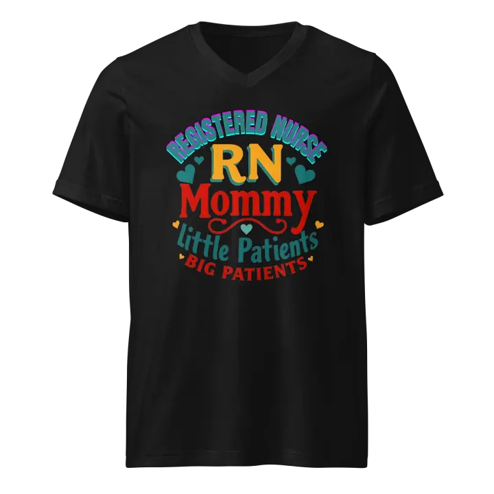 RN Mommy Little Patients Big Patients V-Neck Tee product image (1)
