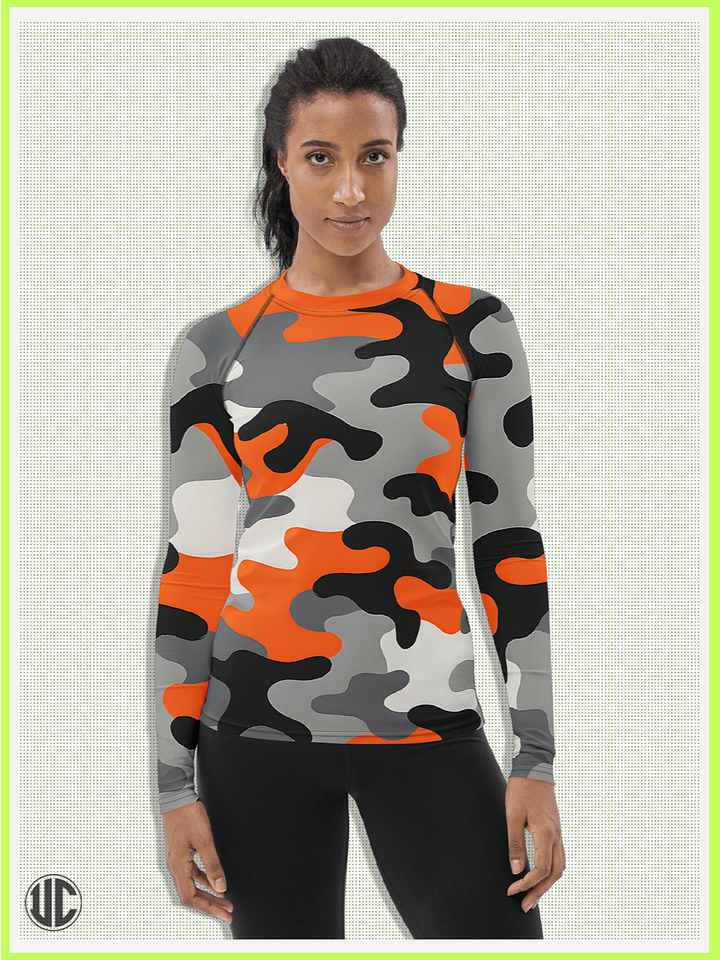 Riot – Urban Camo Women’s Rash Guard product image (1)