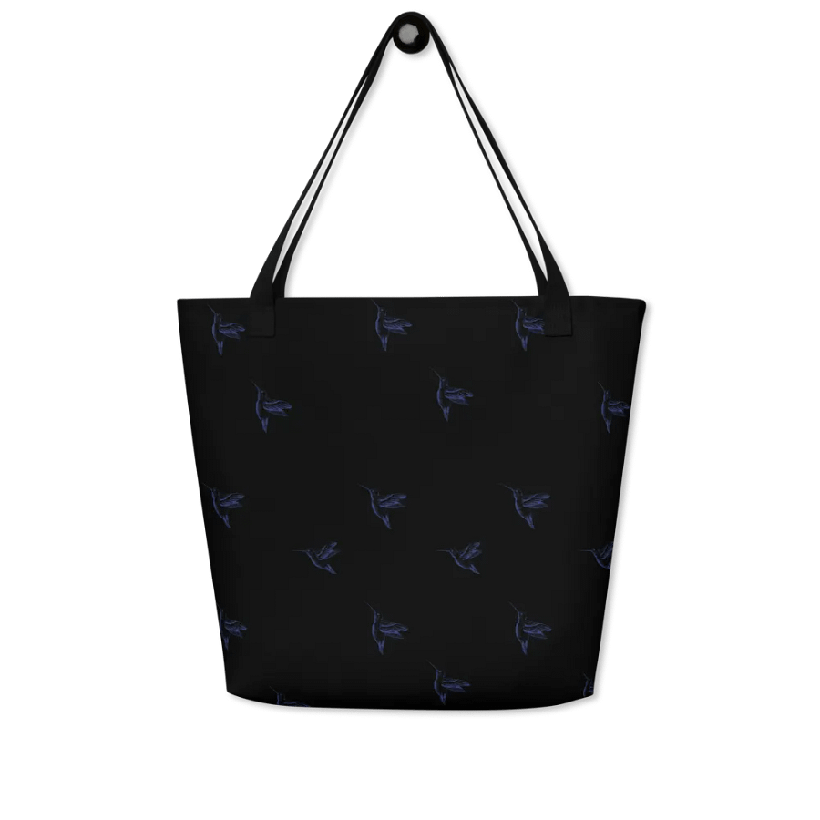 Big printed tote bag with humming bird designs product image (4)