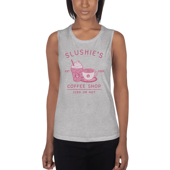 Slushie's Coffee Shop (Pink) | Women's Muscle Tank product image (2)
