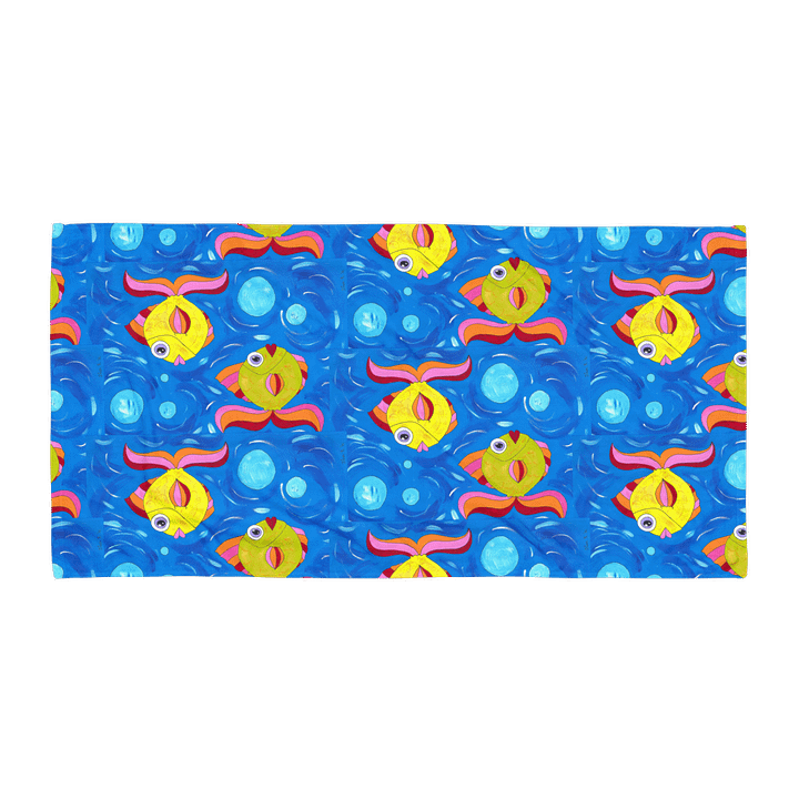 Fish style (art by Dina R.) acrylic painting picture - Towel product image (1)