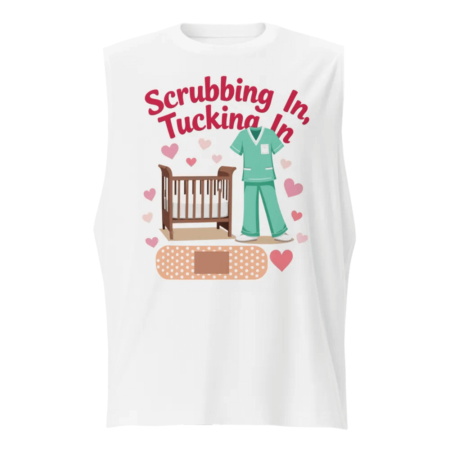 baby's cot, medical moms, medical dads, Healing Hearts Muscle Tank product image (5)