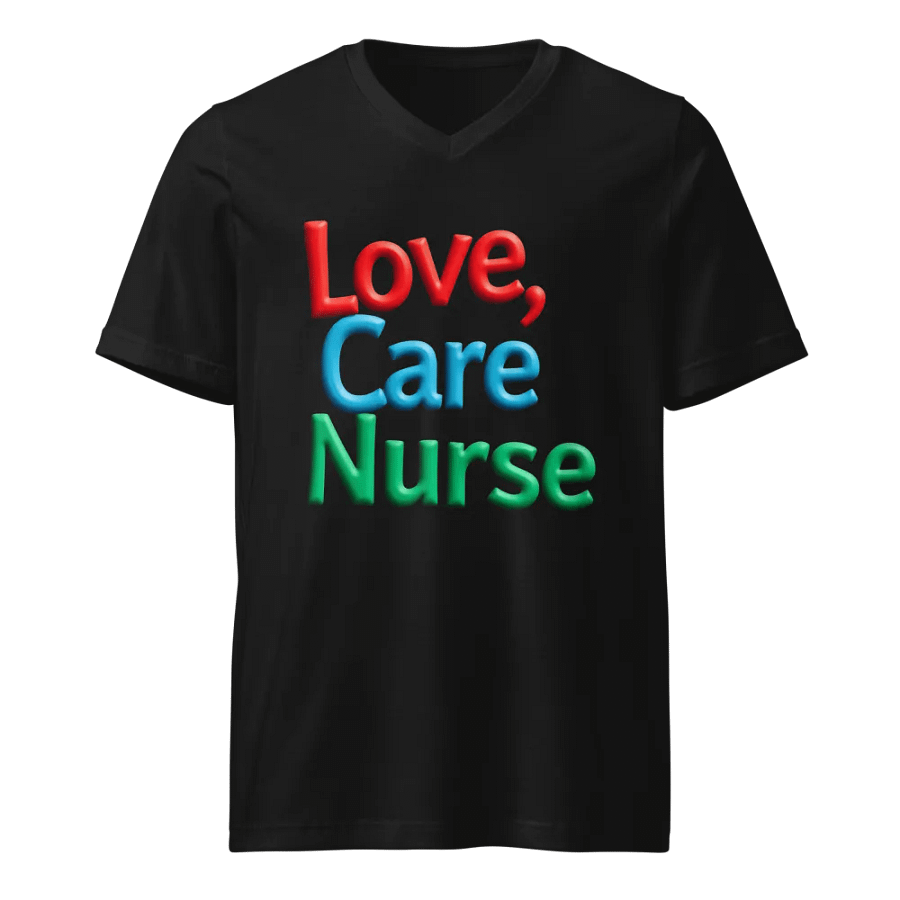 Colorful Nurse Love V-Neck Tee product image (1)