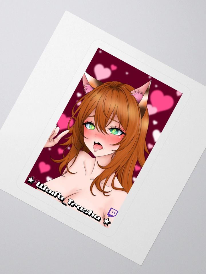Kawaii Cat Girl Kiss Cut Stickers product image (8)