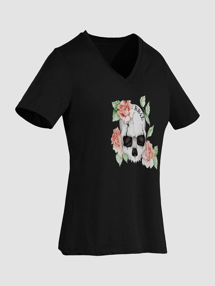 BB4L Skull & Roses Women's V-Neck Tee product image (9)