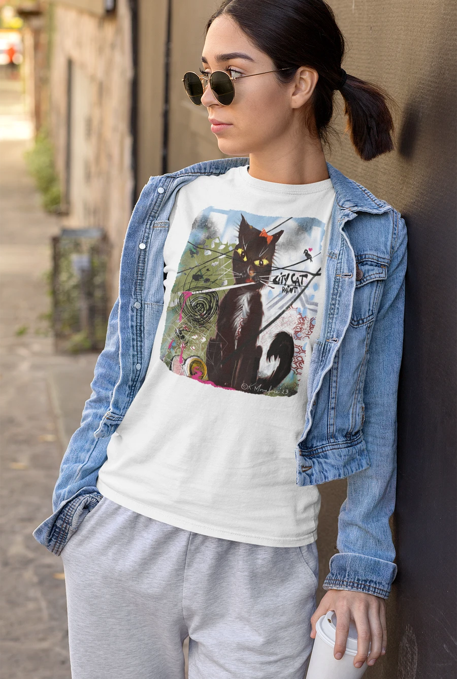 #10 'Quirky Cat' Unisex Softstyle Cotton Tee product image (3)