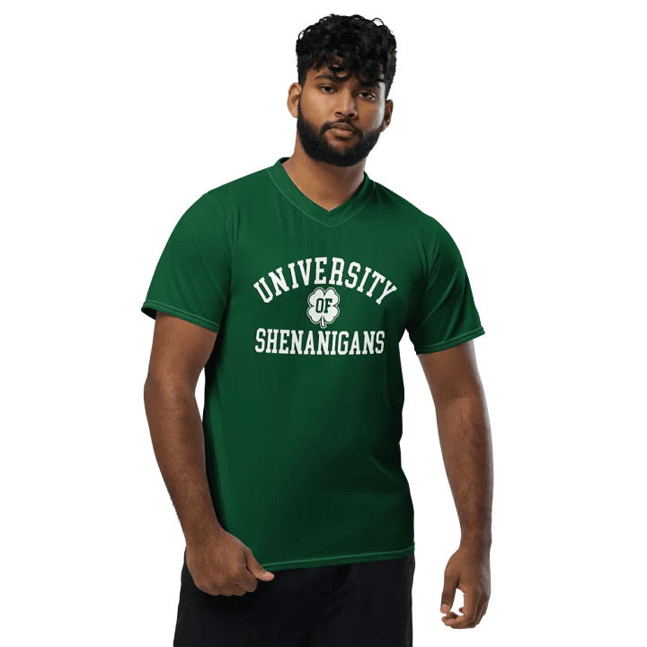 University of Shenanigans ☘️ 100% Recycled Unisex Sports Jersey ♻️ product image (1)