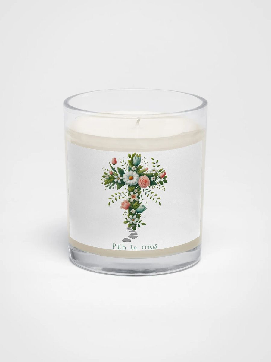 Floral Cross Soy Wax Candle product image (1)