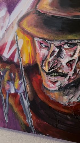 New 16x20 Hand Painted Piece!
Freddy Kruger trying to claw his way out of the painting.
#freddykruger #horrorart #horrormovie...