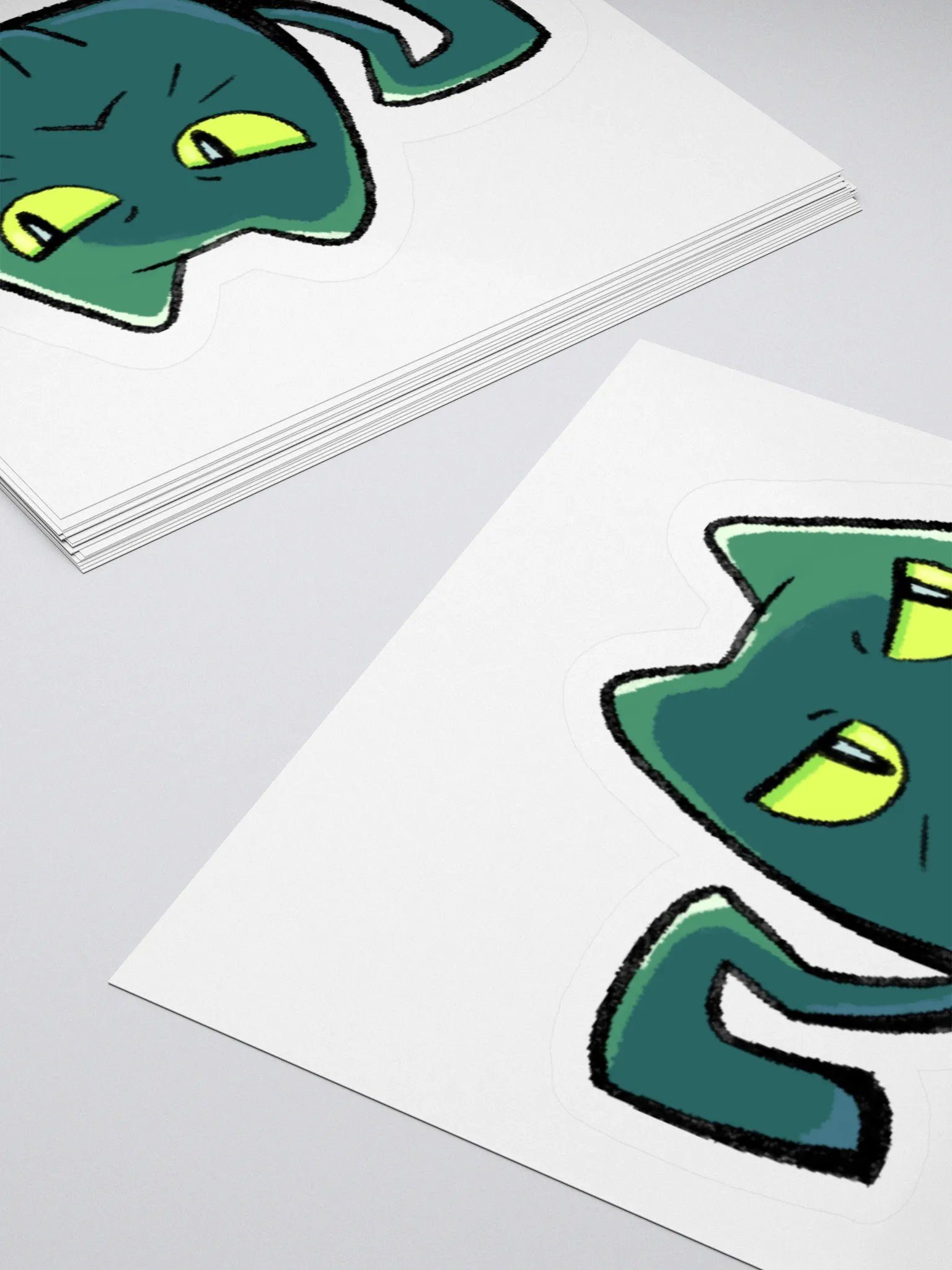 Tiny Grumpy Kitty - Kiss Cut Stickers product image (4)