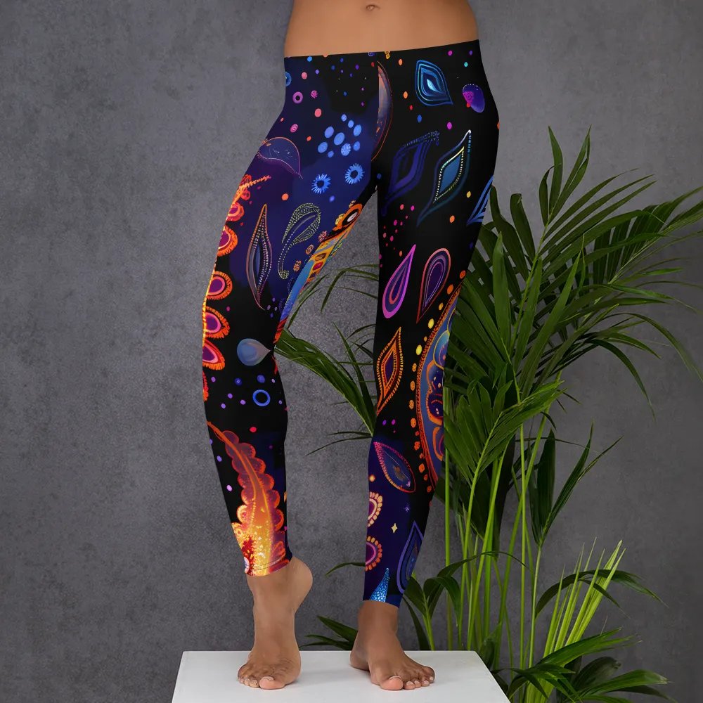 Persian Teardrop Shaped Motif Design Leggings product image (6)
