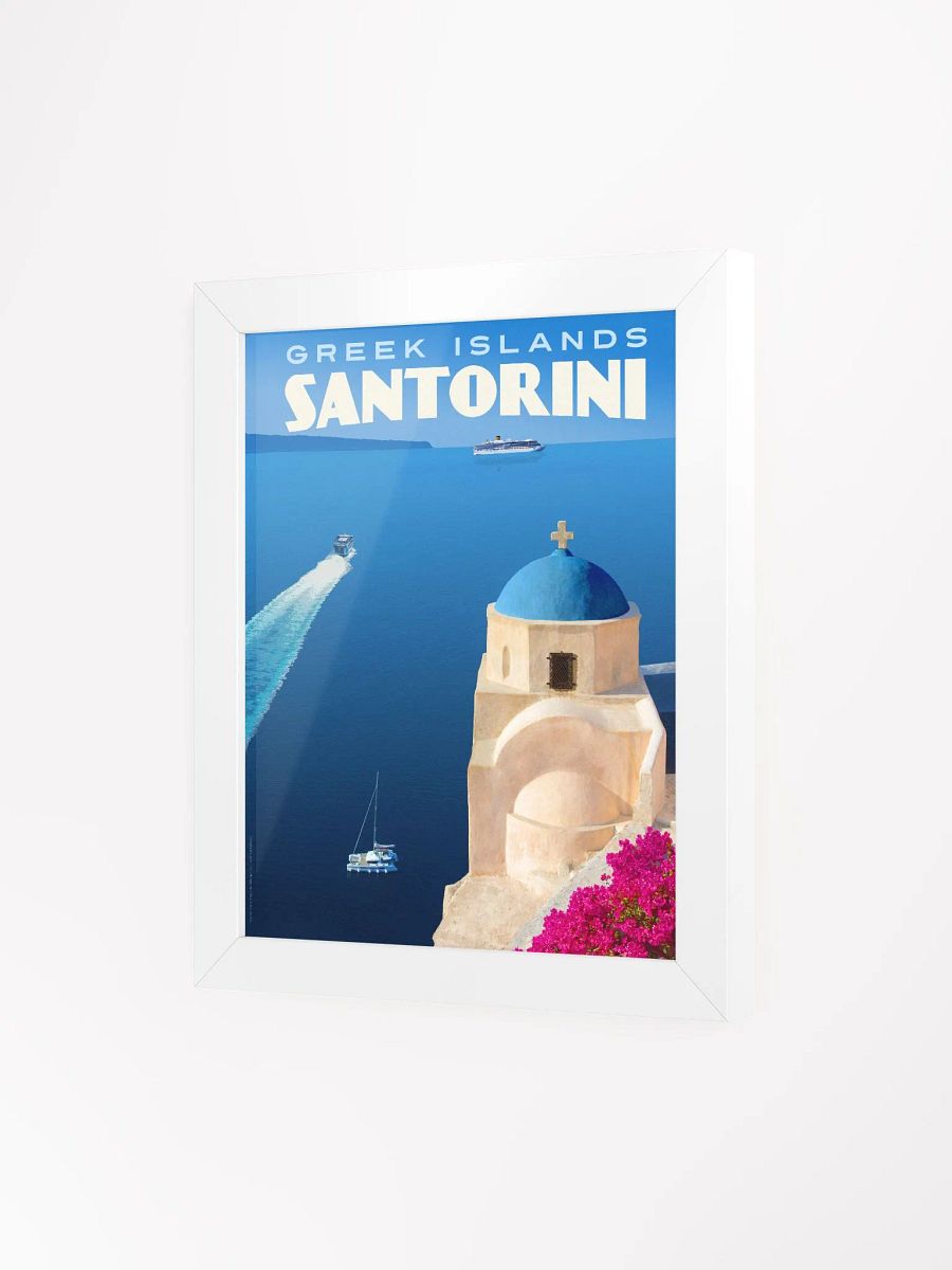 Framed Vintage-Style Santorini Travel Poster product image (17)
