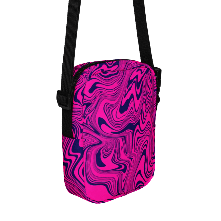 Utility Crossbody Bag - Abstract Magenta Pink Swirls product image (7)
