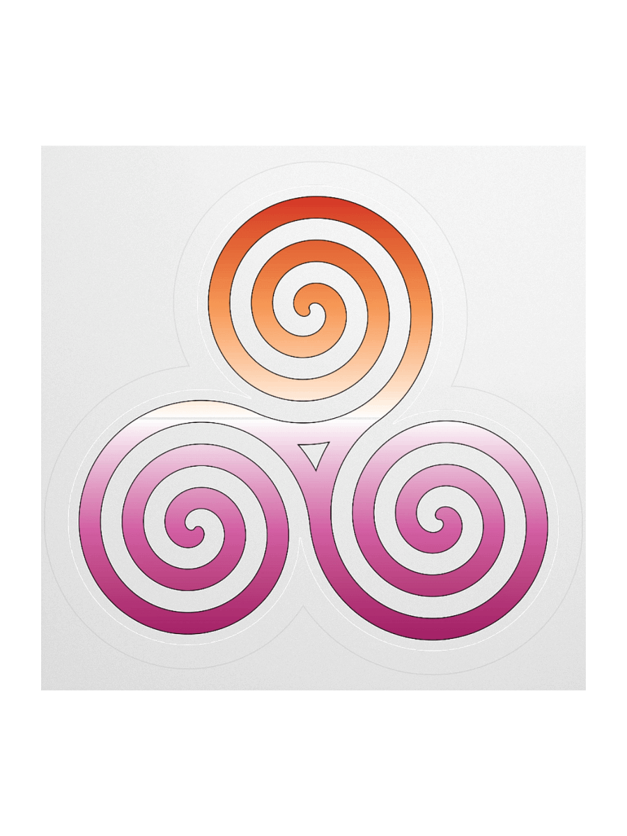 Lesbian Pride Gradient Celtic Triskelion Sticker product image (2)