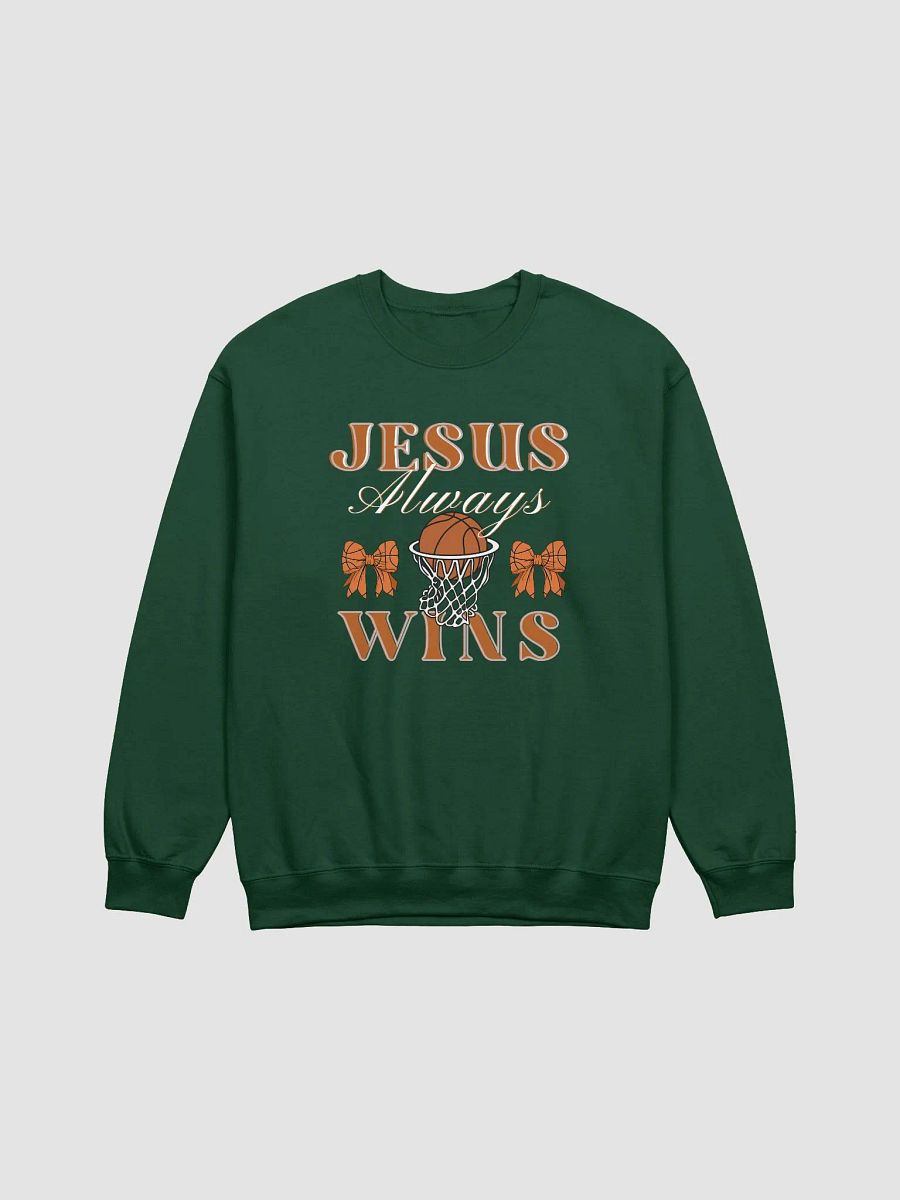 Jesus Always Wins Basketball Bella Gildan Sweater product image (2)
