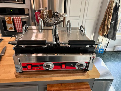 I had to add a 240v outlet but now we are ready for panini’s.