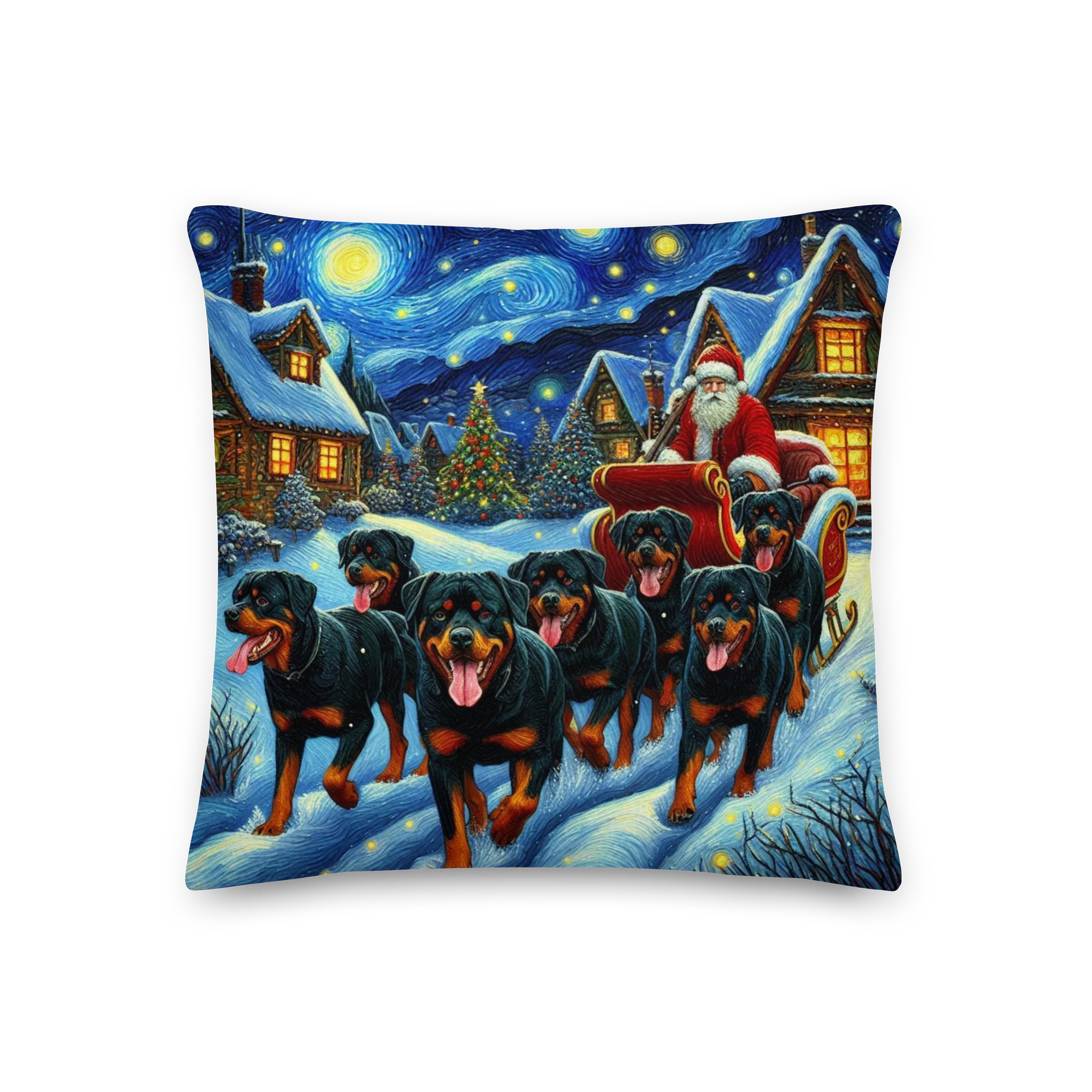 Rottweilers Starry Christmas Night - All Over Print Pillow product image (2)