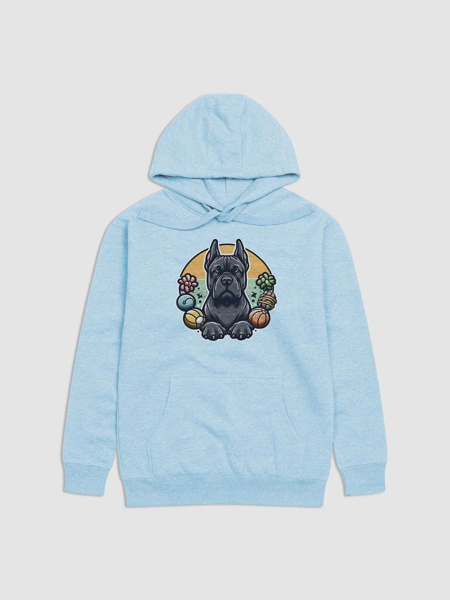 Cozy Black Cane Corso with Colorful Balls Hoodie – Playful Dog Lover Apparel product image (13)