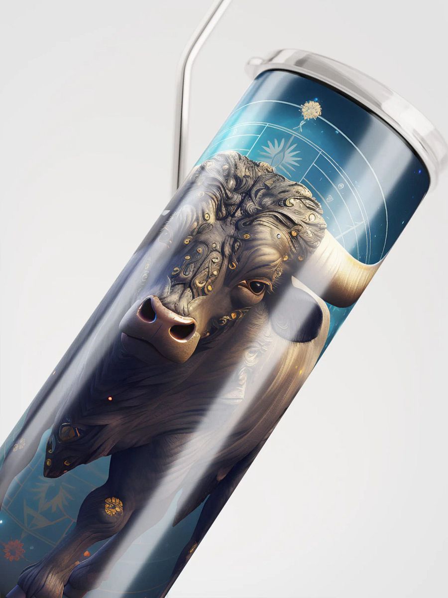 Embrace Taurus Energy: Illustrated Zodiac Taurus Steel Tumbler product image (5)