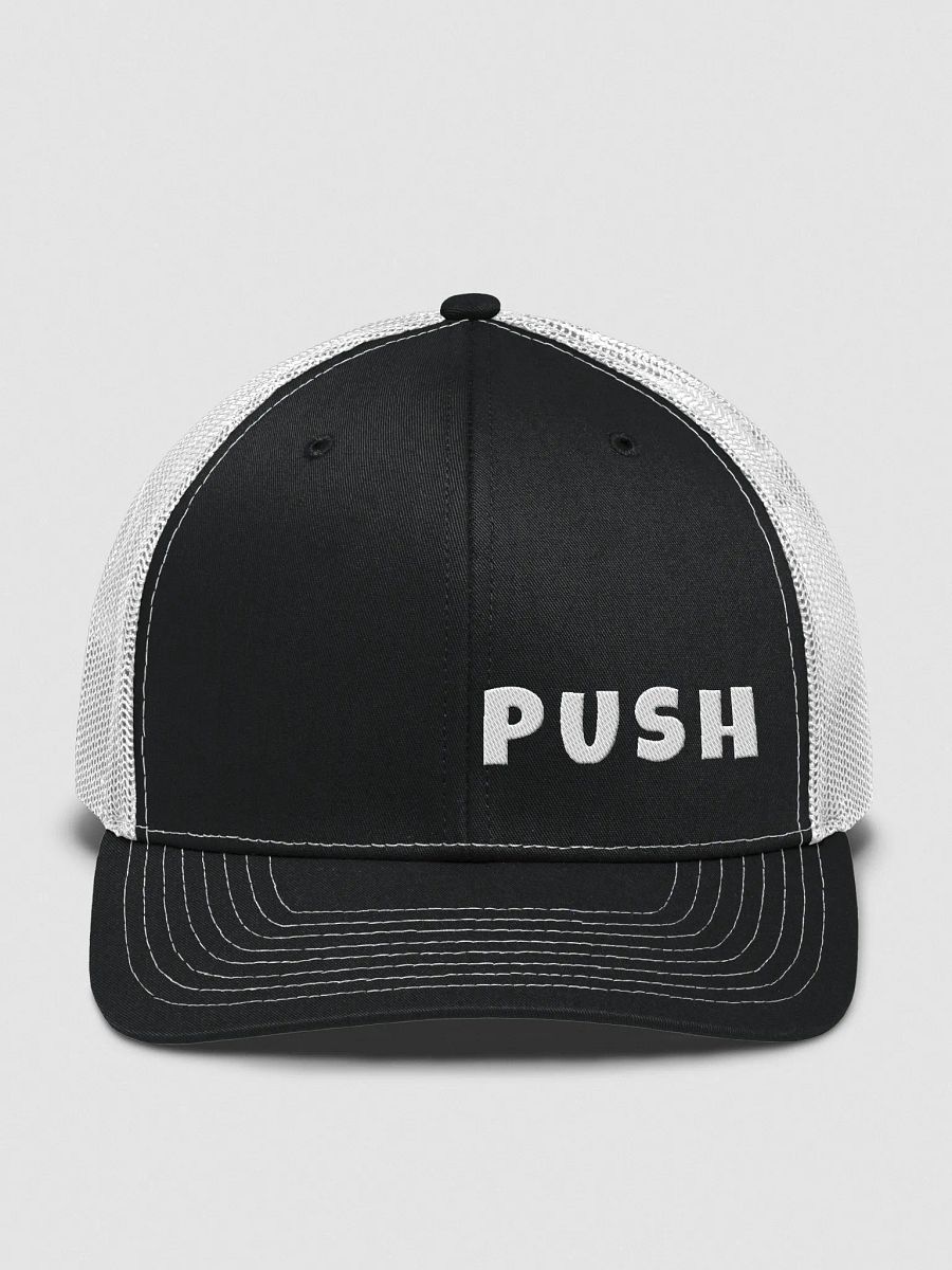 PUSH Hat Black and White Right product image (1)