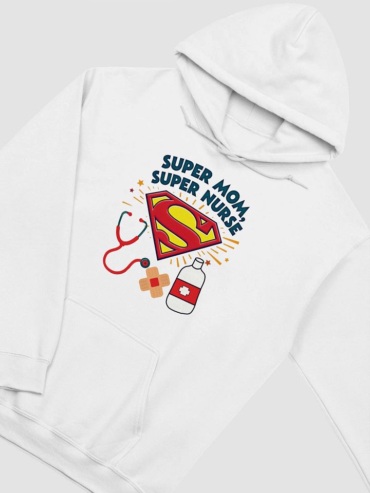 Stethoscope, Super Mom, Super Nurse Emblem Hoodie product image (19)