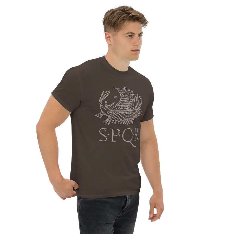 SPQR Galley Roman Art from 43 BC, Dark Chocolate T-Shirt product image (4)