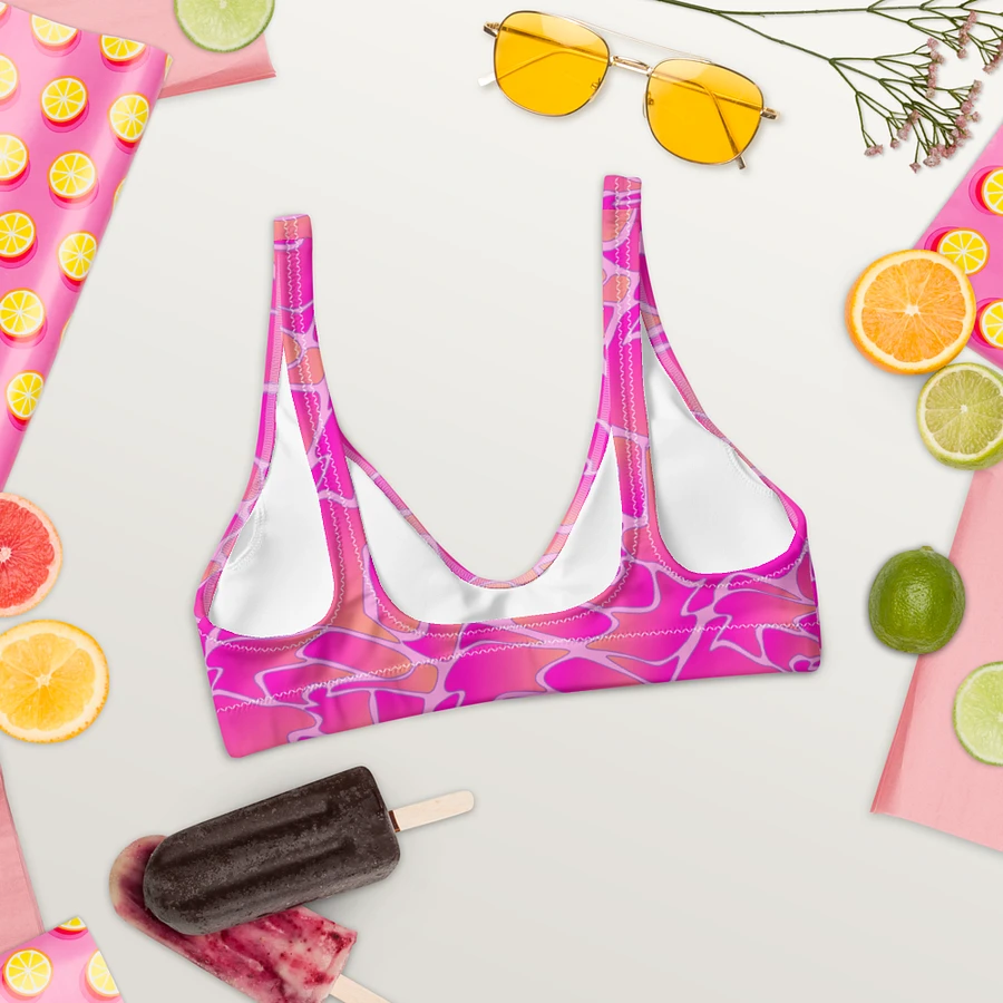 Crazy Paving Pink Pattern Padded Bikini Top product image (3)