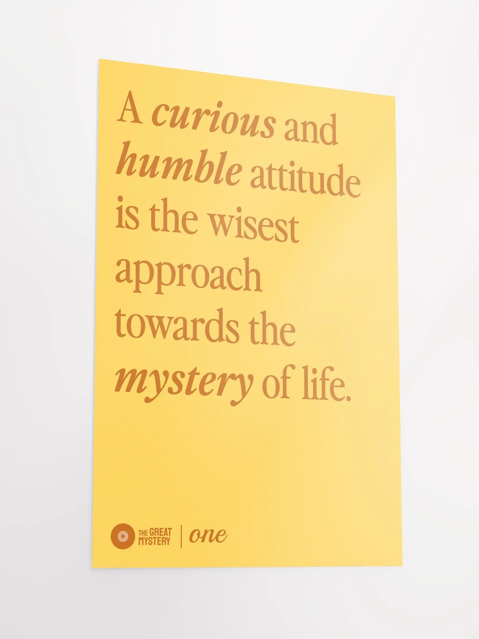 The Curious and Humble Poster (Yellow) product image (2)