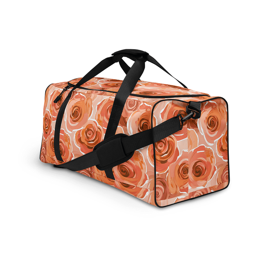 Peach Roses in Bloom All-Over Duffle Bag product image (3)