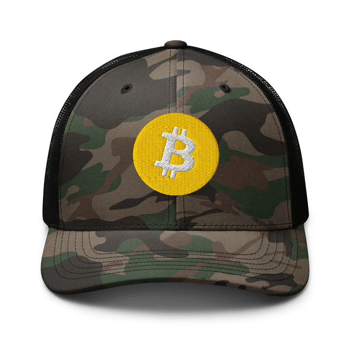 Bitcoin Logo Embroidered Camo Hat product image (2)