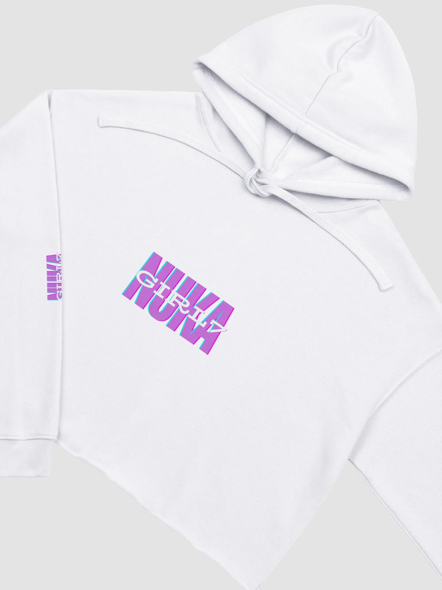 Crop Top Hoodie (white) product image (3)
