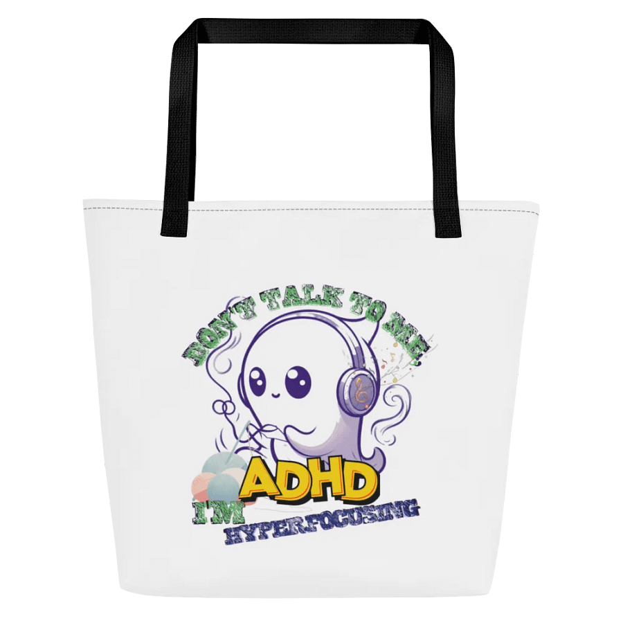 ADHD Hyperfocusing Large Tote Bag w/ Pocket product image (7)