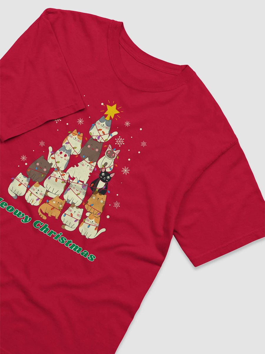 Red Meowy Christmas T shirt product image (3)