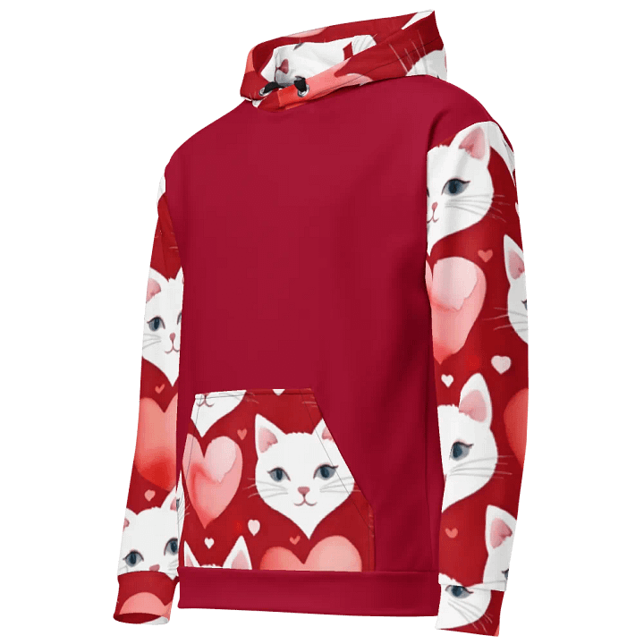 Love & Whiskers Valentine's Day Unisex Hoodie product image (2)