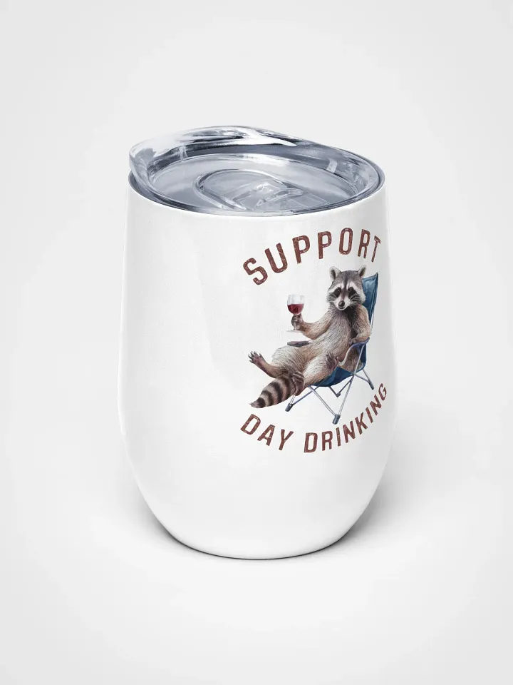 Raccoon Wine Tumbler with Lid product image (2)