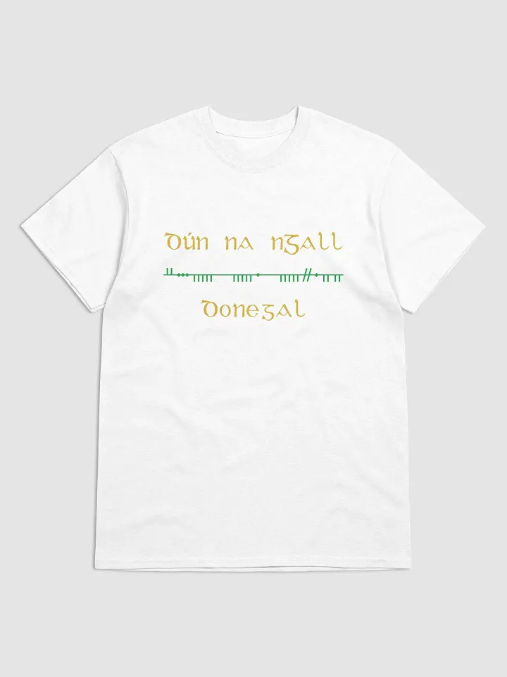 Donegal/Dún na nGall, Scholastic style Ogham printed T-shirt product image (1)