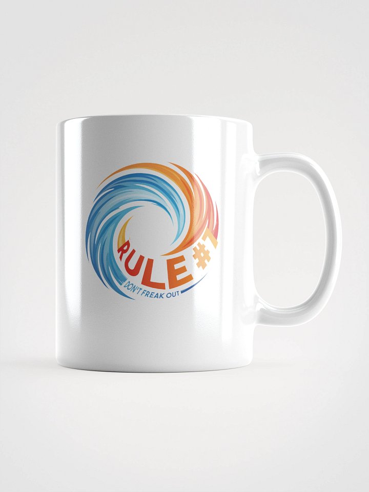 Rule #7 White Mug Blue and Orange product image (2)