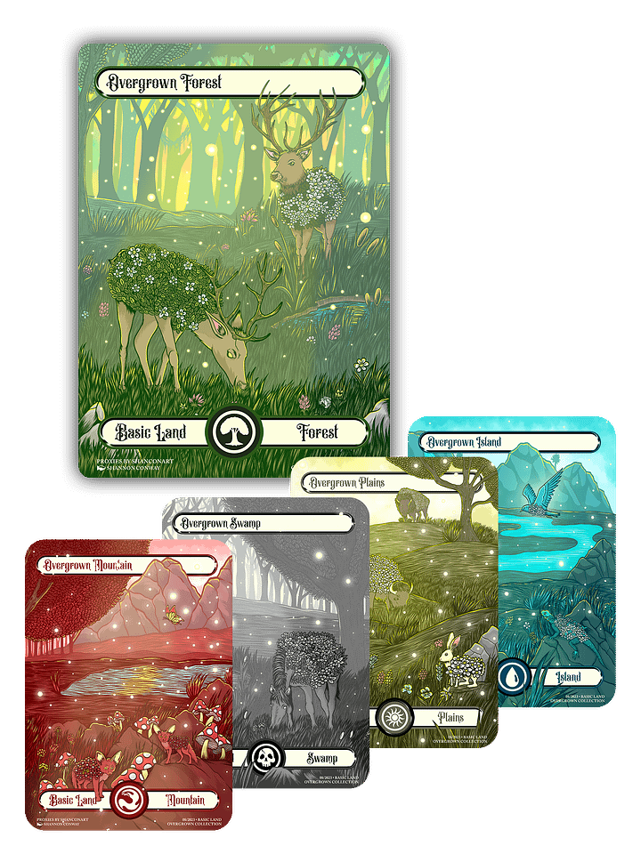 Overgrown Animal Basic Lands Proxy Set product image (1)