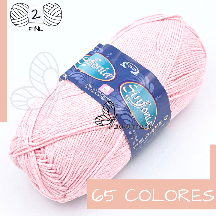 SINFONIA – Premium Mercerized Cotton Yarn🧶 [100g]100% Mercerized Cotton product image (1)