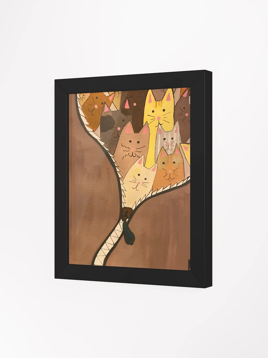 "Unleash The Cats" Framed Poster Print (Brown) product image (3)
