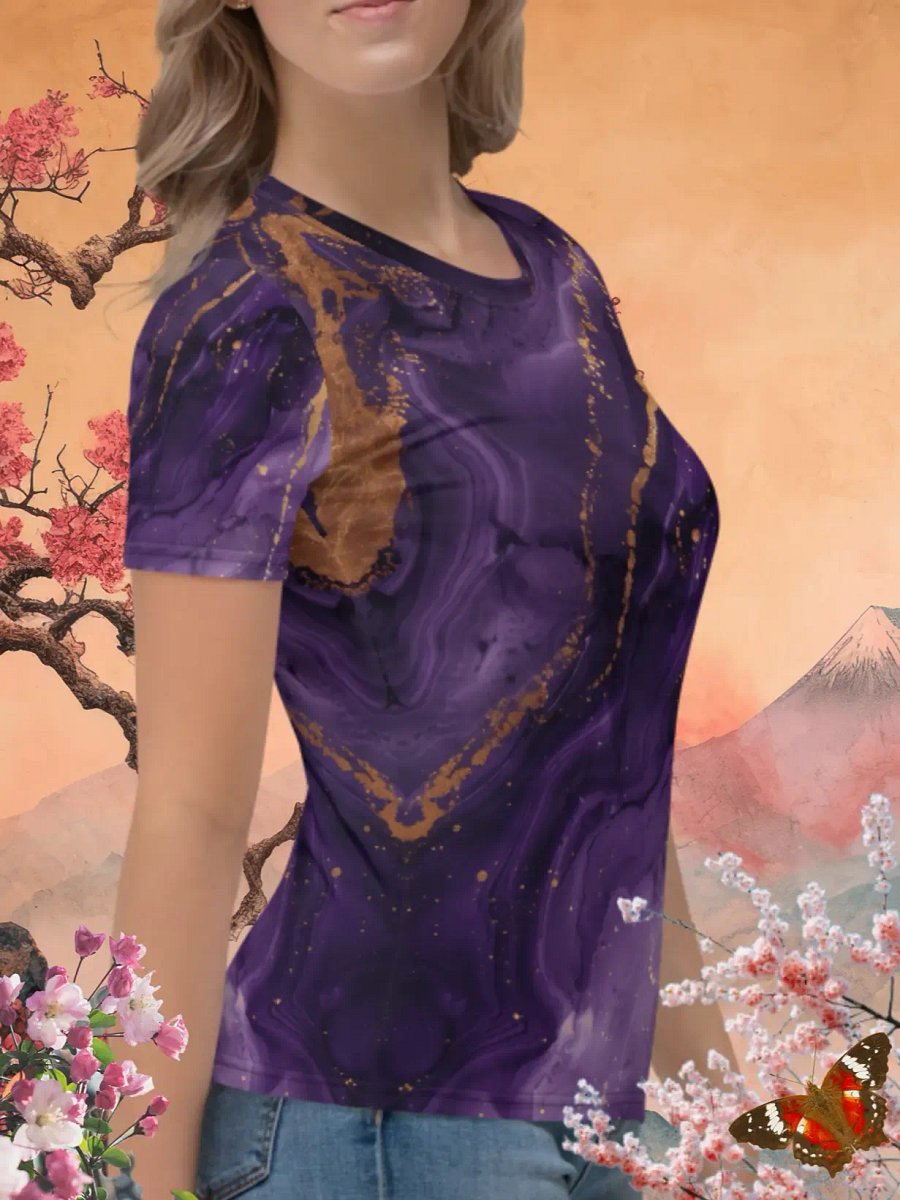 Lavender Marble Print T-Shirt product image (3)