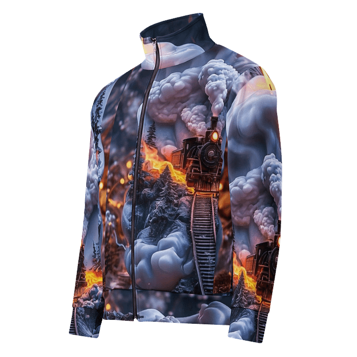 Steam Train Fantasy Landscape Style Unisex Track Jacket product image (1)