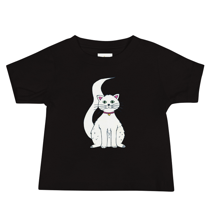 White Cat (art by Dina R.) akril painting picture - Baby Short Sleeve Tee product image (4)