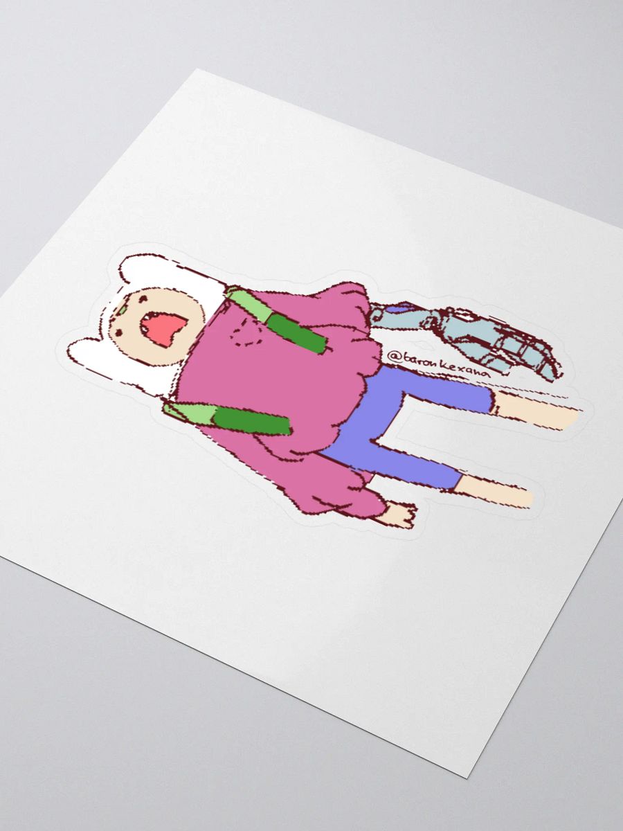 Adventure Time Finn the Human Pink Sweater Gauntlet of the Hero Sticker product image (7)