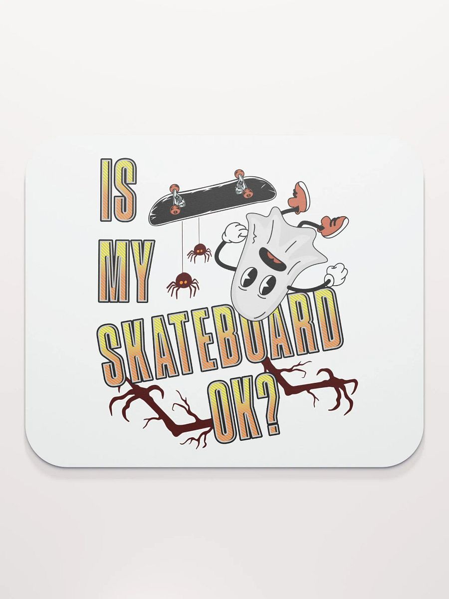 Is My Skateboard Ok? Ghost Spooky Skater Mouse Pad product image (2)