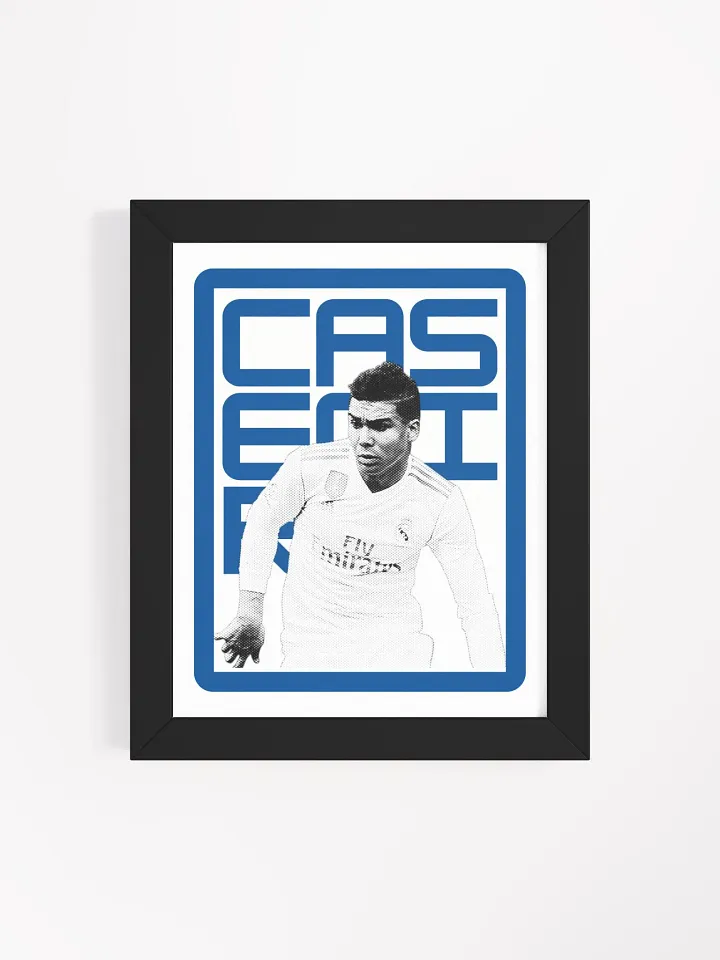 Casemiro BW Real Madrid Name Art Framed Print product image (2)
