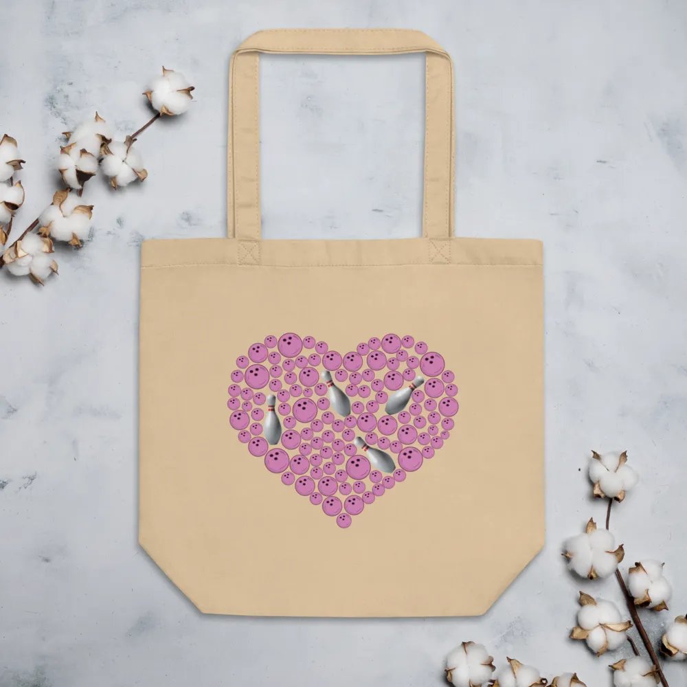 Heart Bowling Strike Eco Tote Bag product image (3)