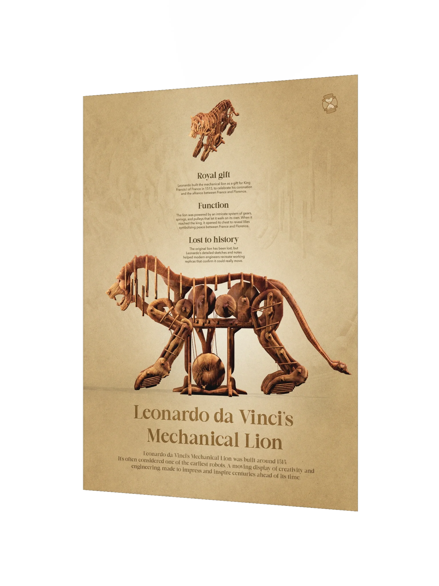 Leonardo da Vinci's Lion (Unframed poster) product image (4)