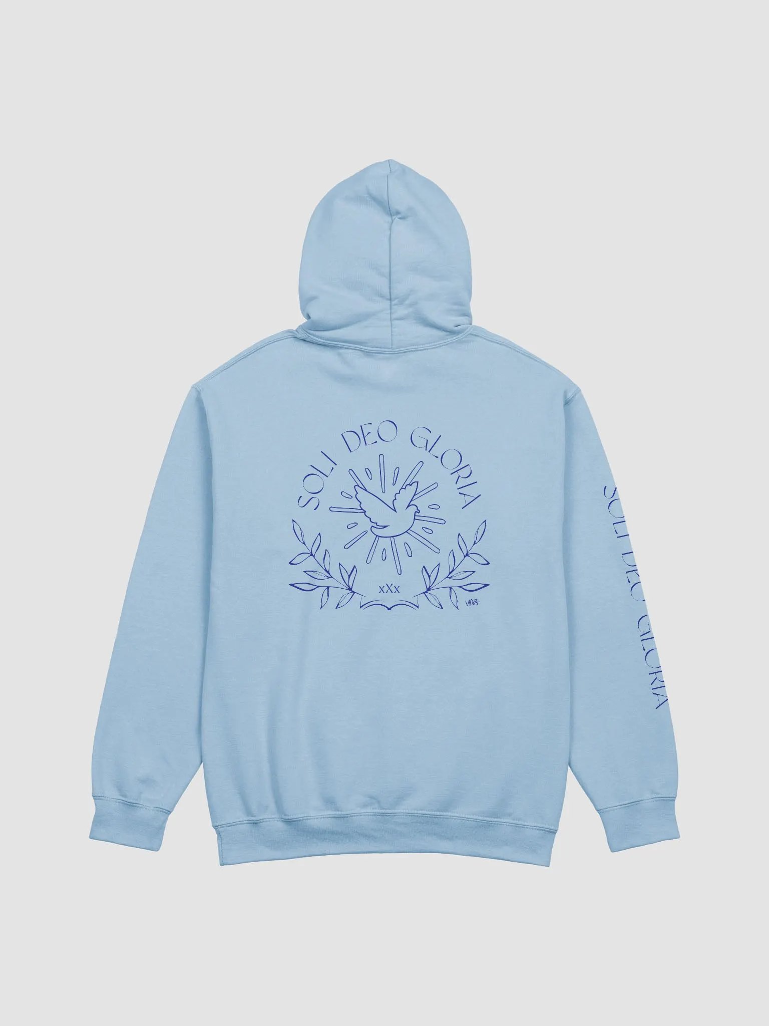 Soli Deo Gloria [Indigo] (Gildan Classic Hoodie) product image (4)